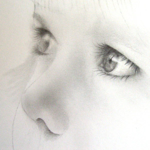 Drawing of face coming together